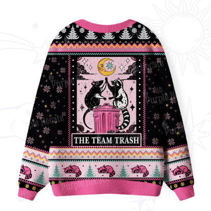 Purplehecate The Team Trash Opossum Tarot Ugly Cardigan Sweaters