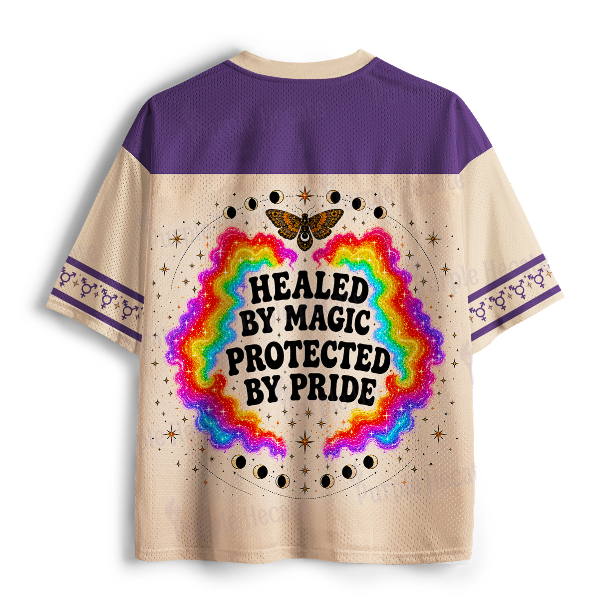 Purplehecate Queer Coven Protected by Pride Mesh Jersey