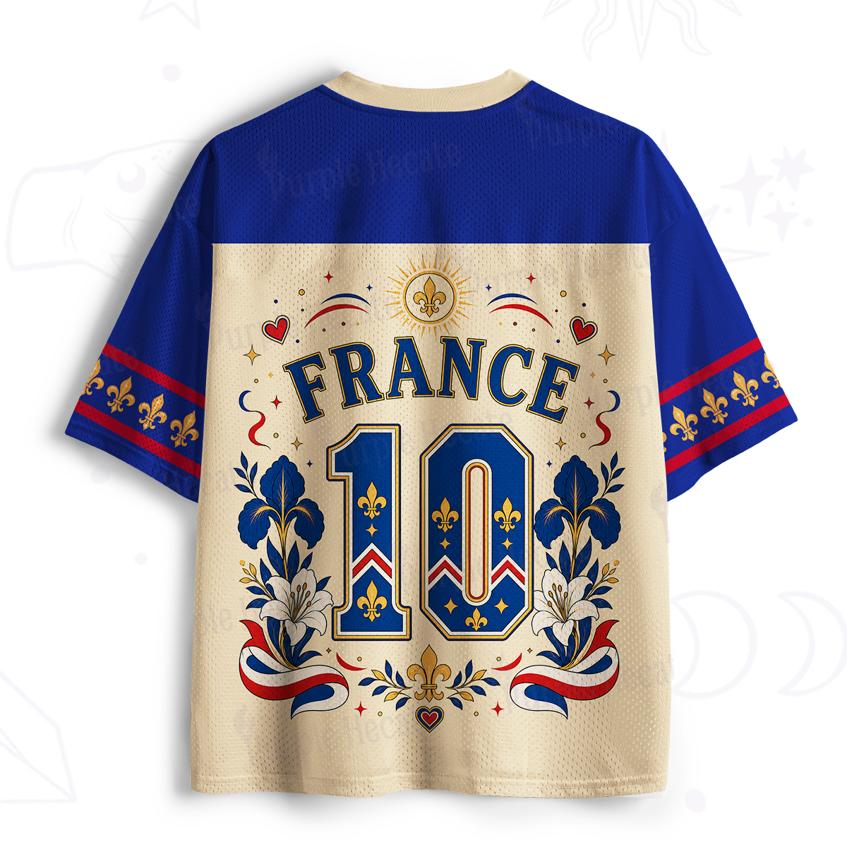 Purplehecate Goddess France Soccer Mesh Jersey