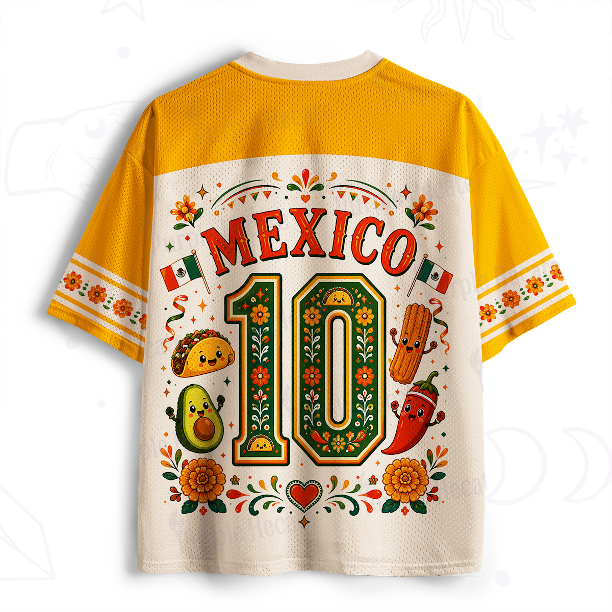 Purplehecate Mexico Food Friends Soccer Mesh Jersey