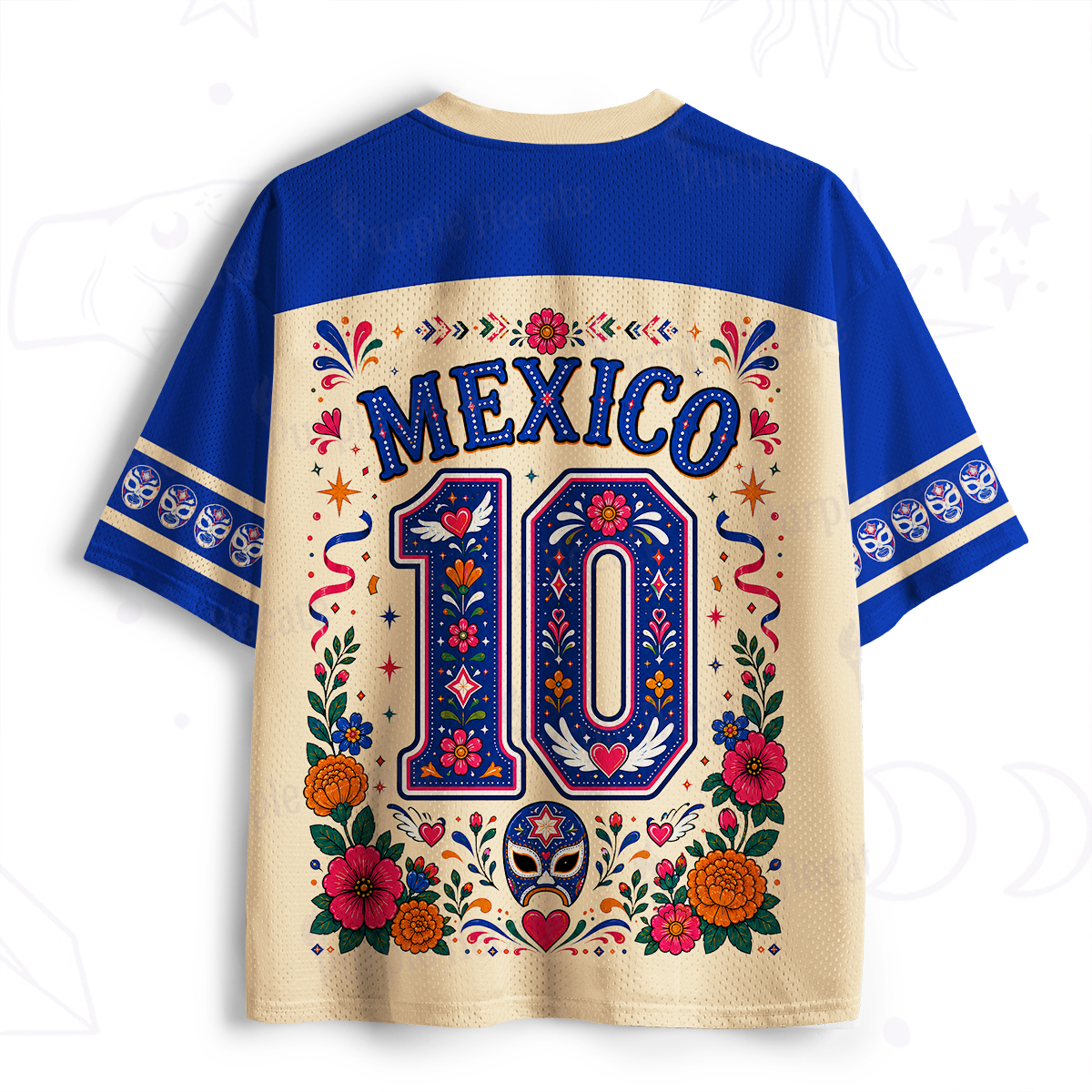 Purplehecate Mexico Lucha Libre Girl Football Mesh Jersey