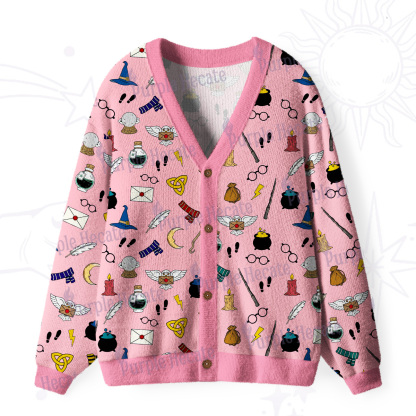 Purplehecate Wizard School Magic Ugly Cardigan Sweaters