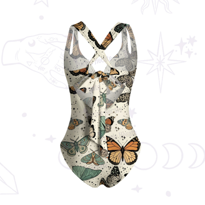 Purplehecate Mystic Vintage Butterfly One-Piece Swimsuit