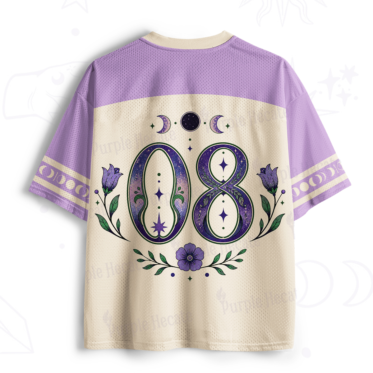 Purplehecate Bloom Softly Shine Quietly Moth Mesh Jersey