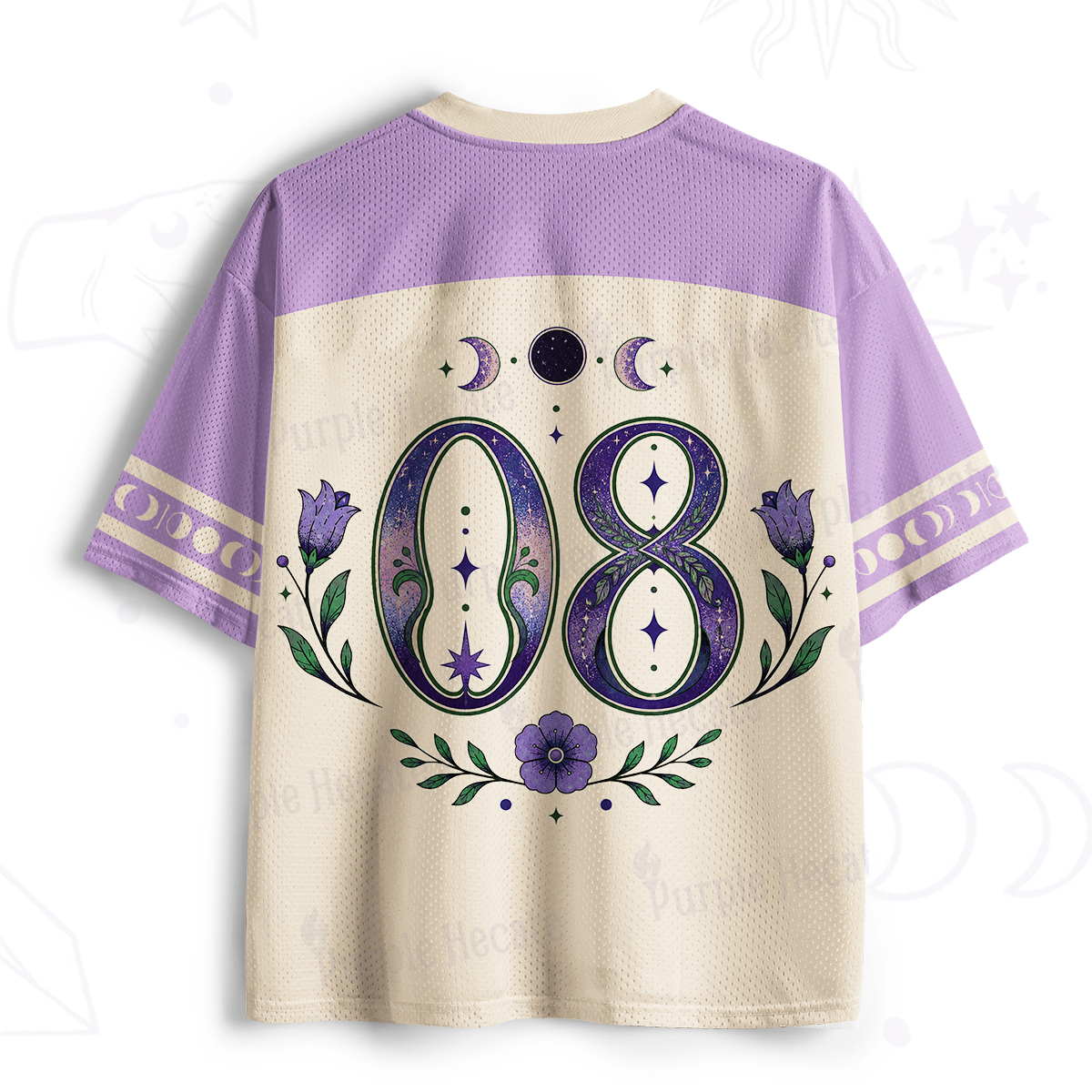 Purplehecate Bloom Softly Shine Quietly Moth Mesh Jersey