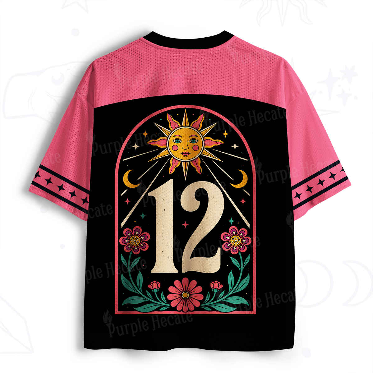 Purplehecate Happiness Blooms From Within Sunshine Mesh Jersey