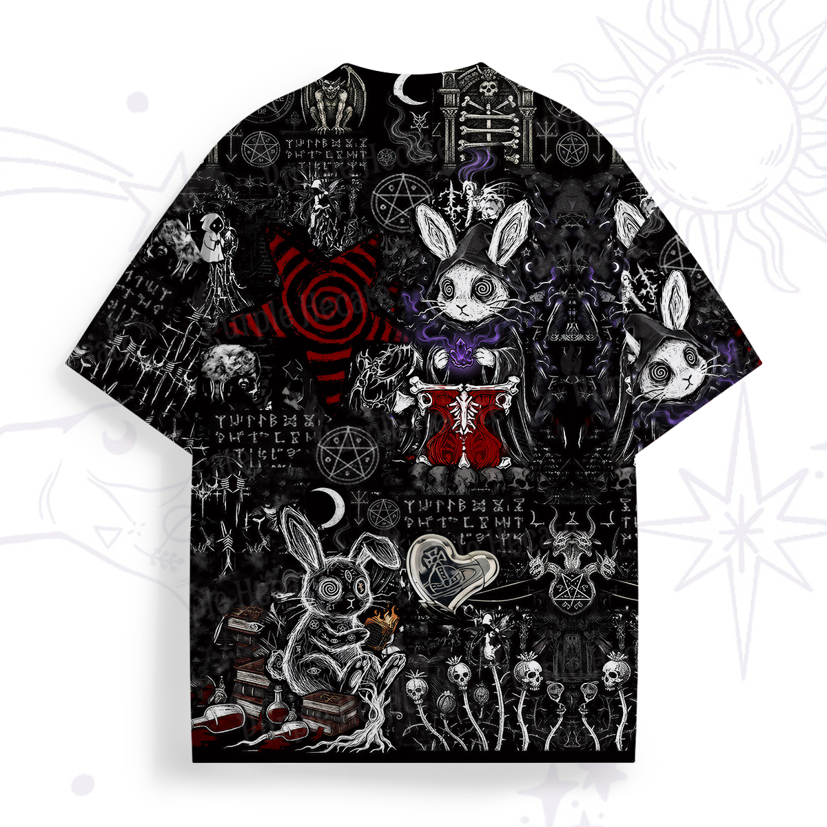 Purplehecate Gothic Cursed Bunny Ritual All Over Print T-Shirt