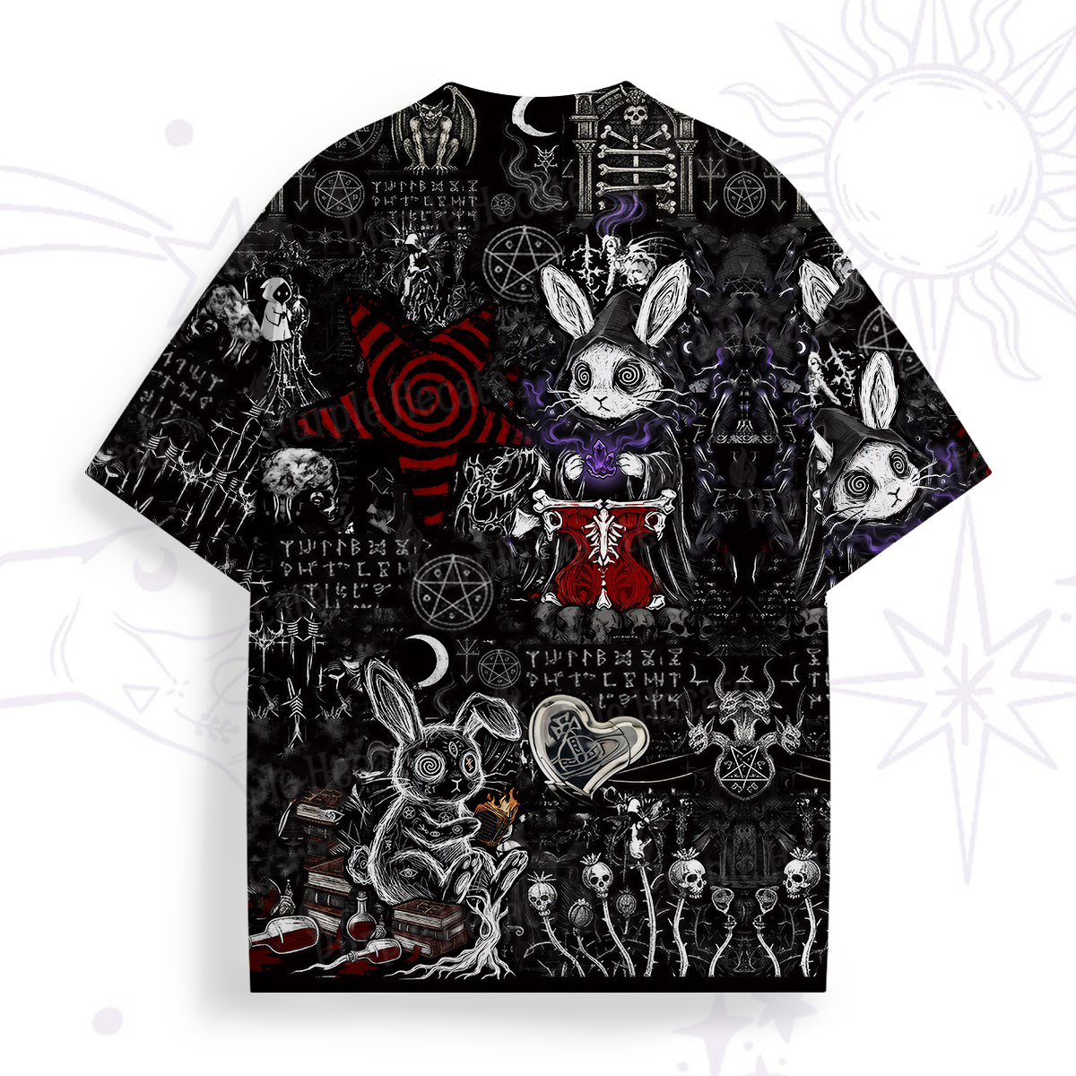 Purplehecate Gothic Cursed Bunny Ritual All Over Print T-Shirt