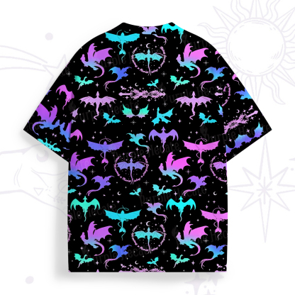 Purplehecate Neon Fantasy Dragon Allover All Over Print T-Shirt