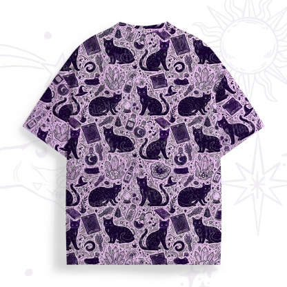 Purplehecate Midnight Black Cat Witch Potion All Over Print T-Shirt