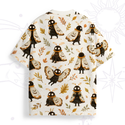 Purplehecate Whimsical Woodland Moths All Over Print T-Shirt
