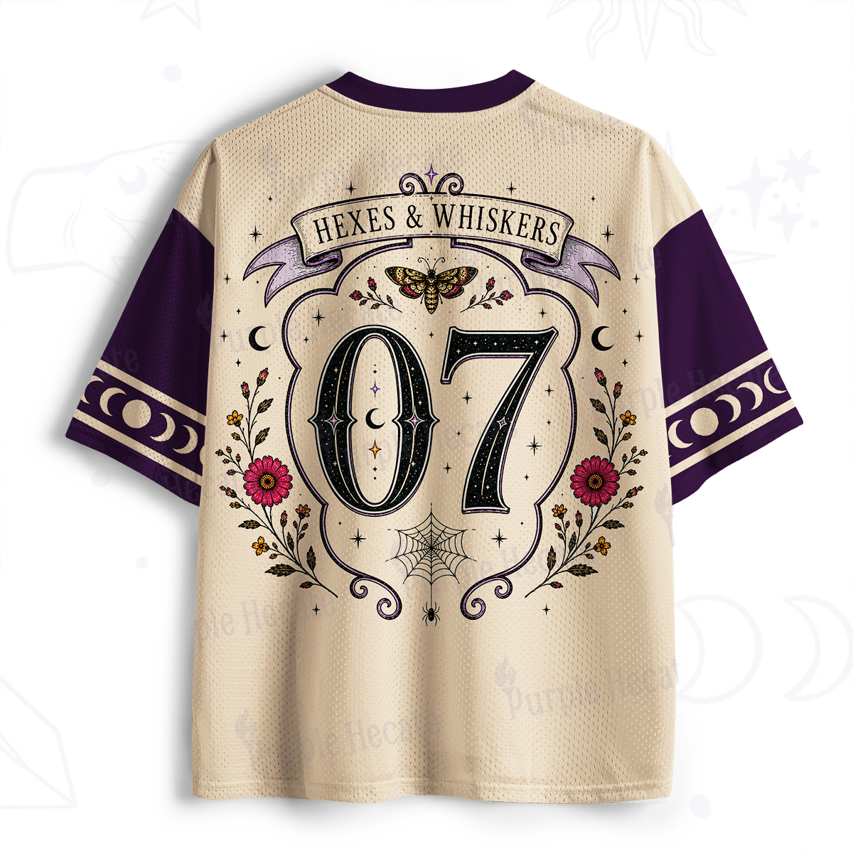 Purplehecate Hexes & Whiskers Witch Cat Mesh Jersey