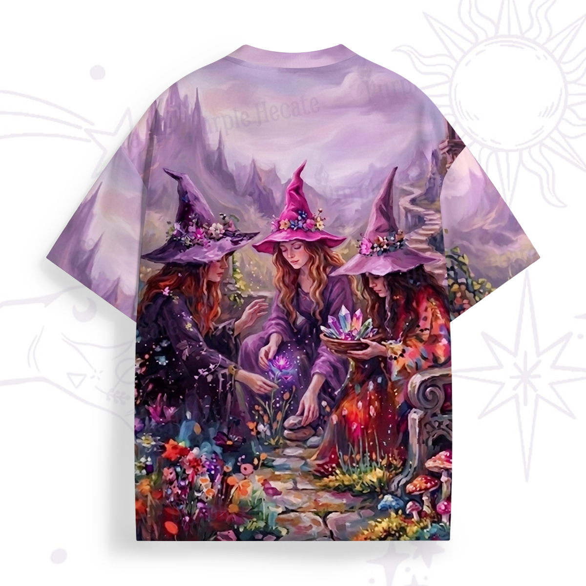Purplehecate Enchanted Witch Sisters Party All Over Print T-Shirt