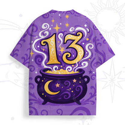 Purplehecate Enchanted Cauldron Black Cat All Over Print T-Shirt