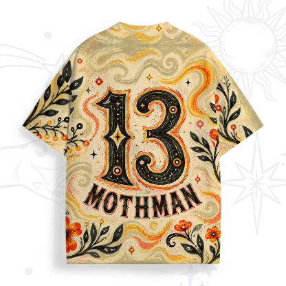 Purplehecate Autumn Moon Moth Guardian Graphic All Over Print T-Shirt