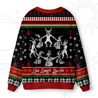Purplehecate Live Laugh Lucifer Ugly Cardigan Sweaters