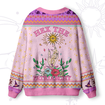 Purplehecate Hex The Patriarchy Witchy Ugly Cardigan Sweaters