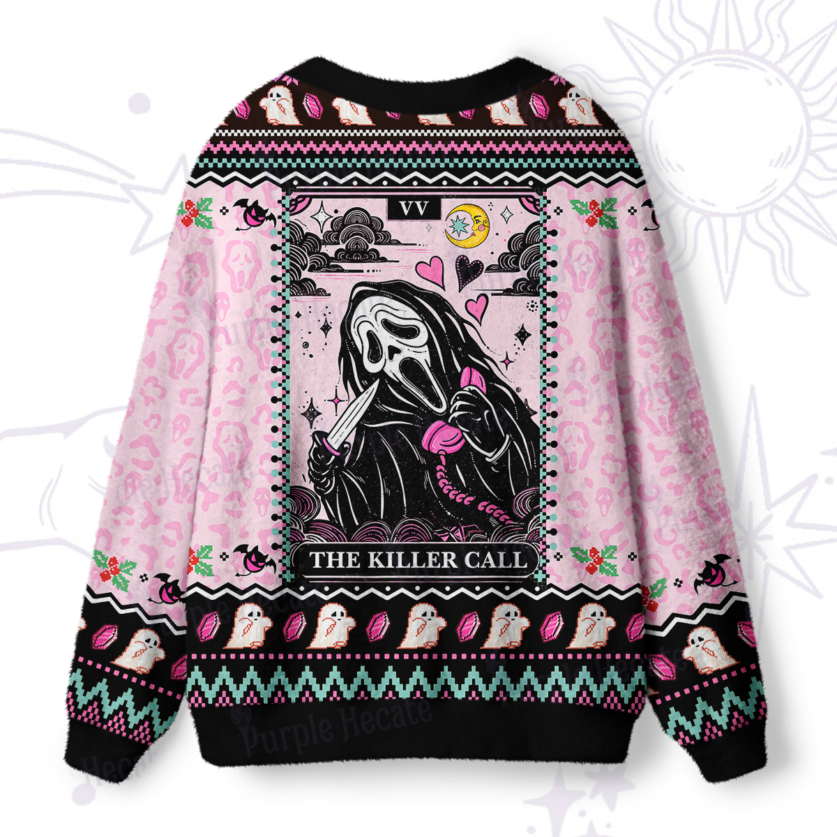 Purplehecate The Killer Call Ugly Cardigan Sweaters