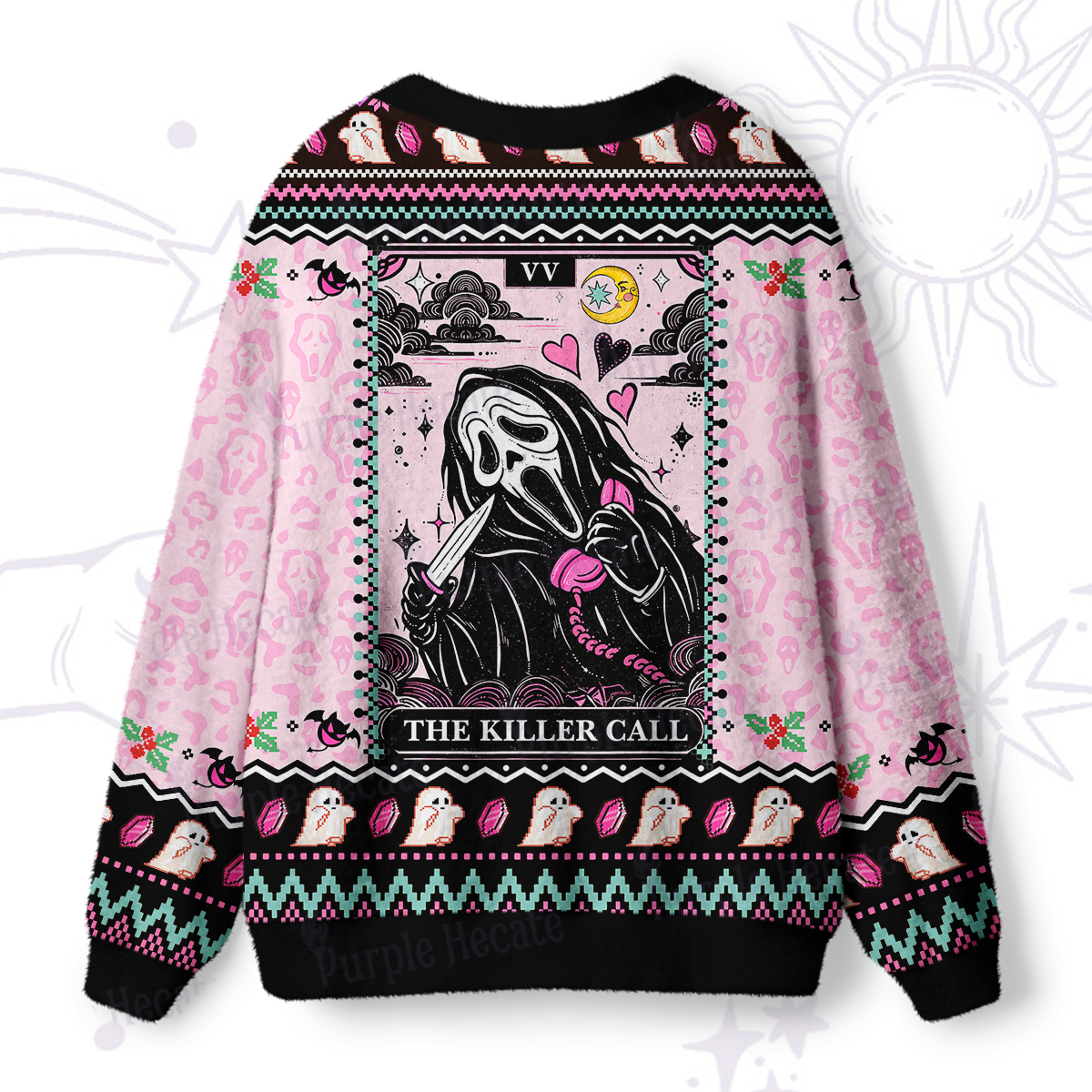 Purplehecate The Killer Call Ugly Cardigan Sweaters