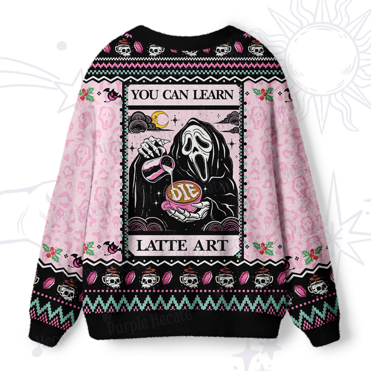 Purplehecate The You Can Learn Latte Art Ugly Cardigan Sweaters