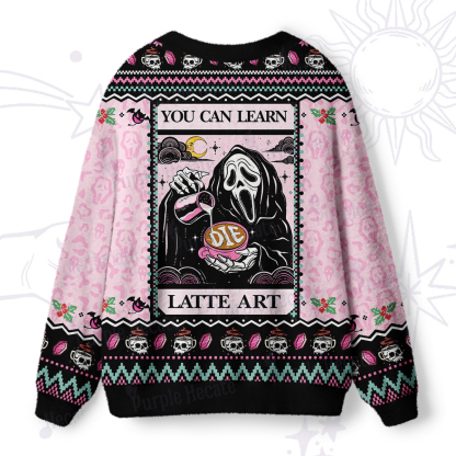 Purplehecate The You Can Learn Latte Art Ugly Cardigan Sweaters