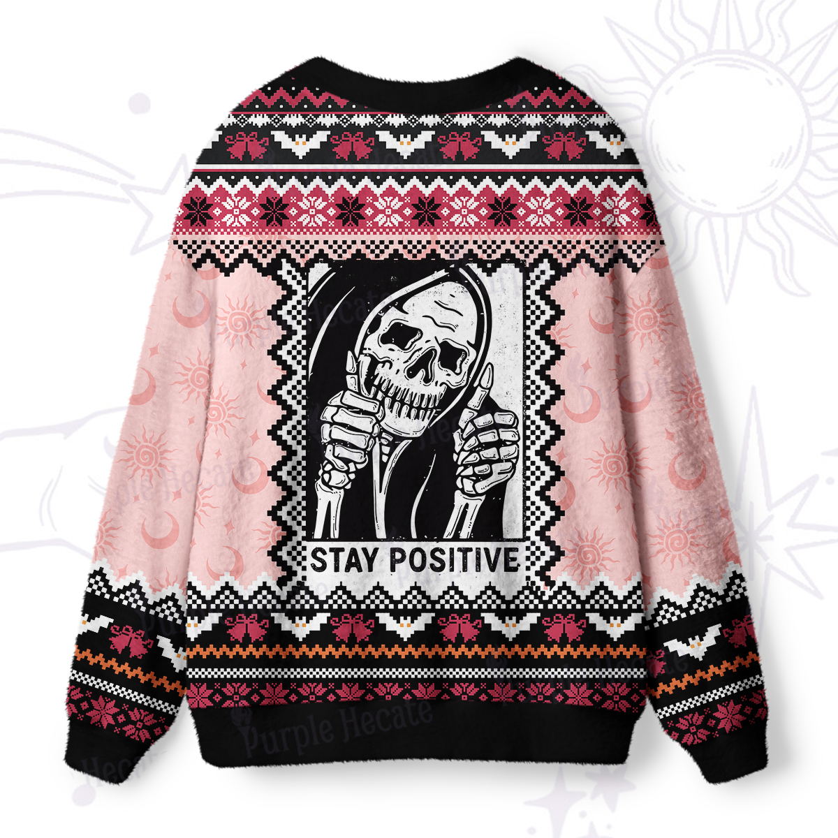Purplehecate Stay Positive Ugly Cardigan Sweaters