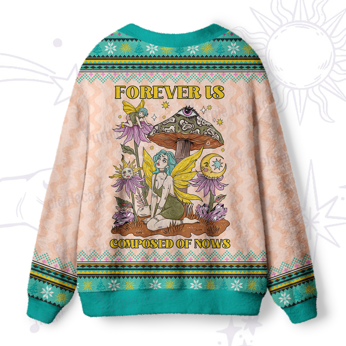 Purplehecate Stay Curious Ugly Cardigan Sweaters