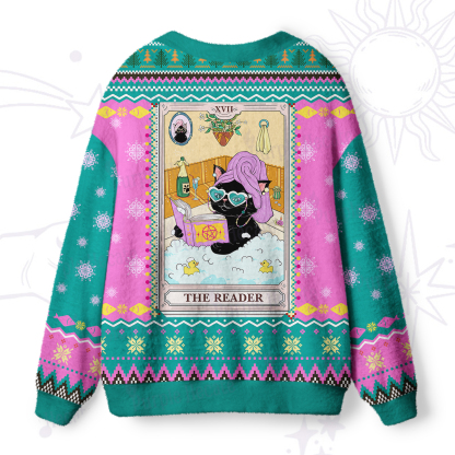 Purplehecate The Reader Cat Tarot  Ugly Cardigan Sweaters