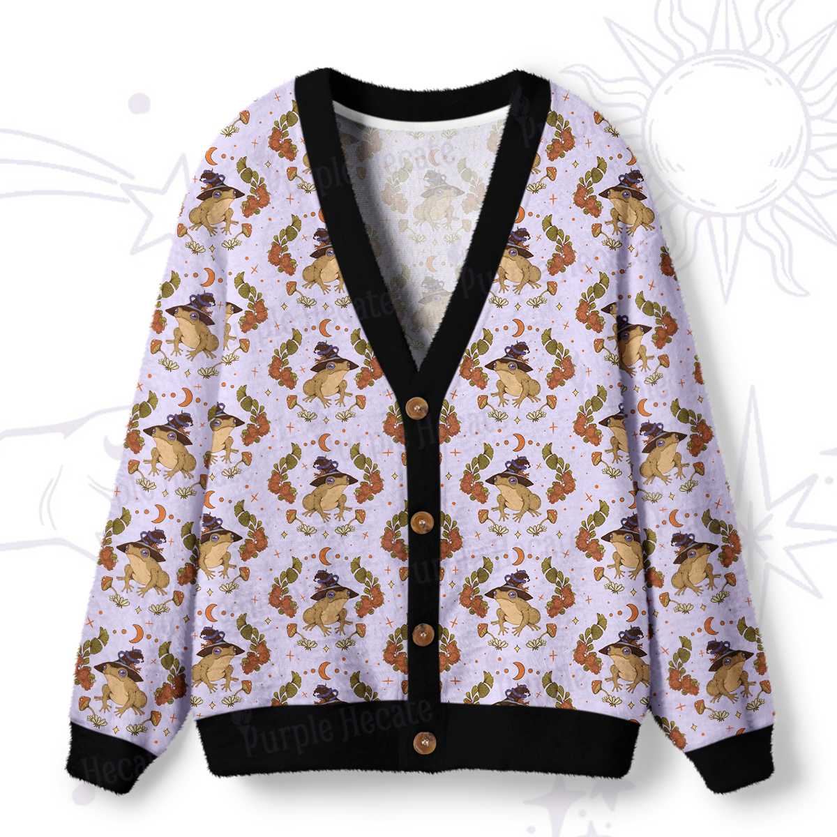 Purplehecate The Frog Ugly Cardigan Sweaters