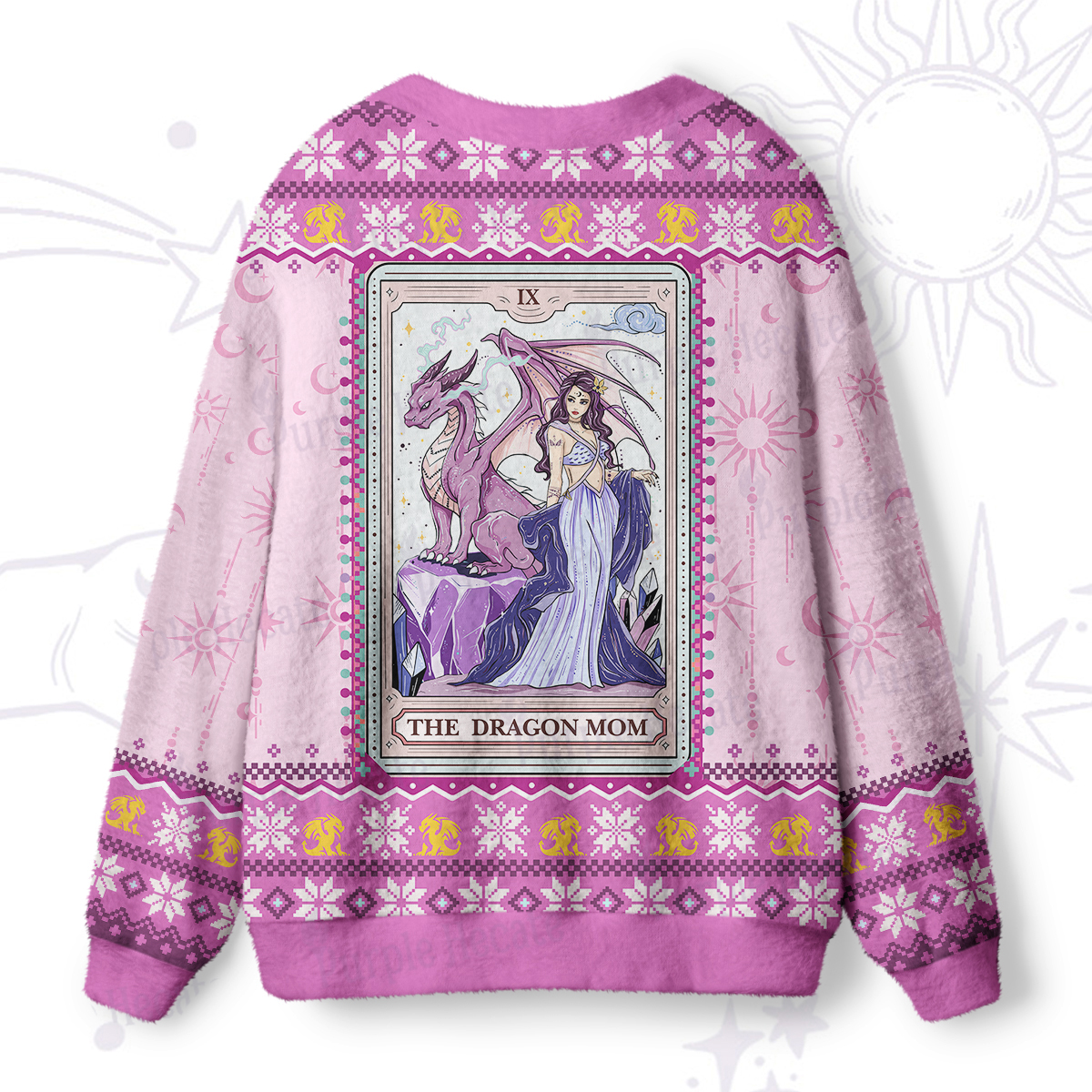 Purplehecate The Dragon Tarot Ugly Cardigan Sweaters