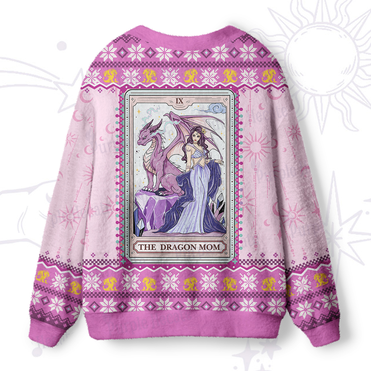 Purplehecate The Dragon Tarot Ugly Cardigan Sweaters