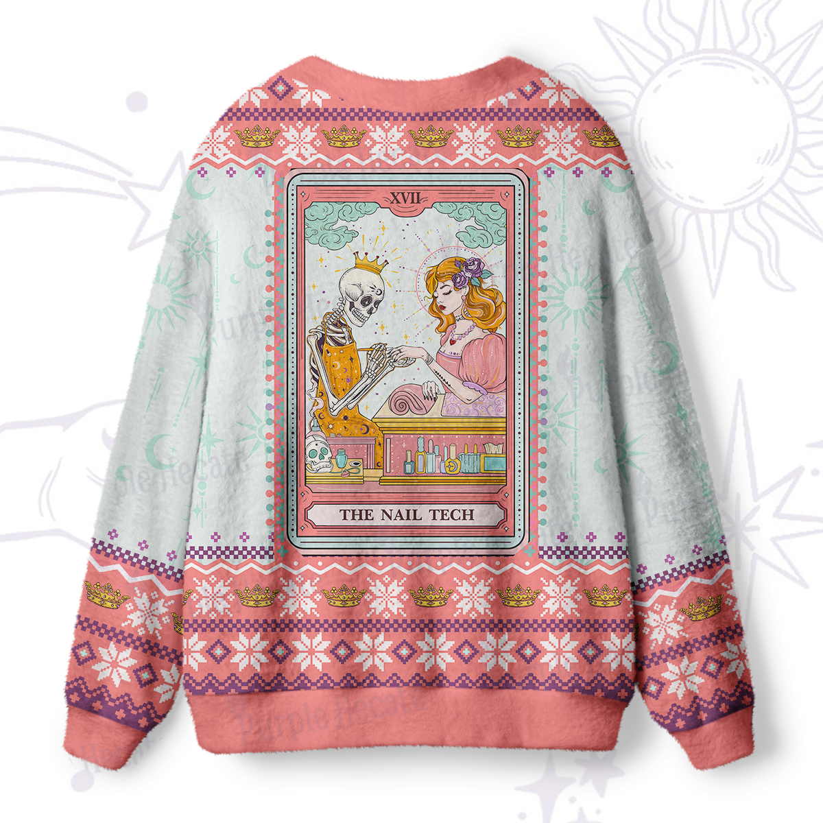 Purplehecate The Nail Tech Life Tarot Ugly Cardigan Sweaters