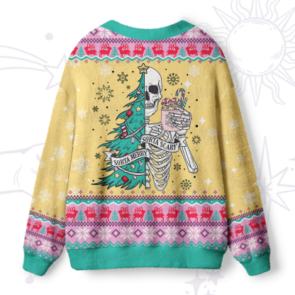 Purplehecate Sorta Merry Sorta Scary Christmas Ugly Cardigan Sweaters