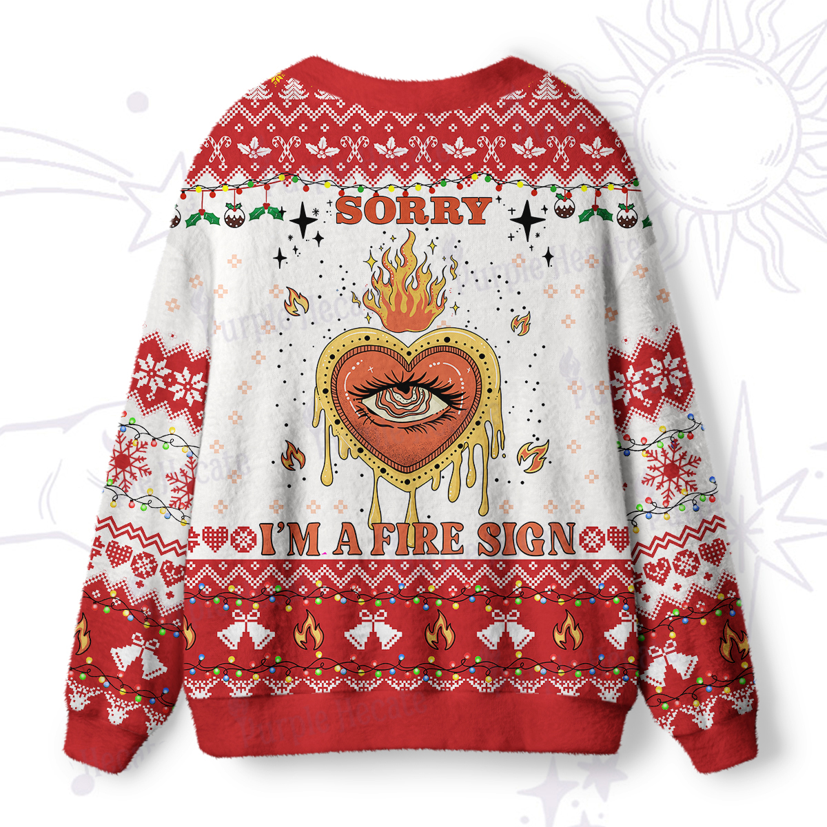 Purplehecate Sorry I'm A Fire Sign Ugly Cardigan Sweaters
