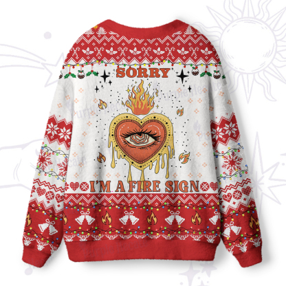 Purplehecate Sorry I'm A Fire Sign Ugly Cardigan Sweaters