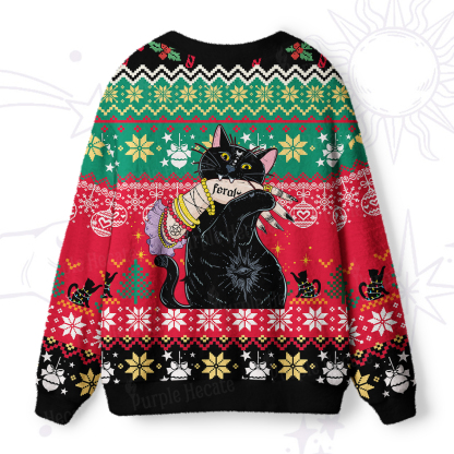 Purplehecate Feral Cat Ugly Cardigan Sweaters