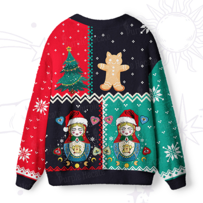 Purplehecate Nesting Doll Ugly Cardigan Sweaters