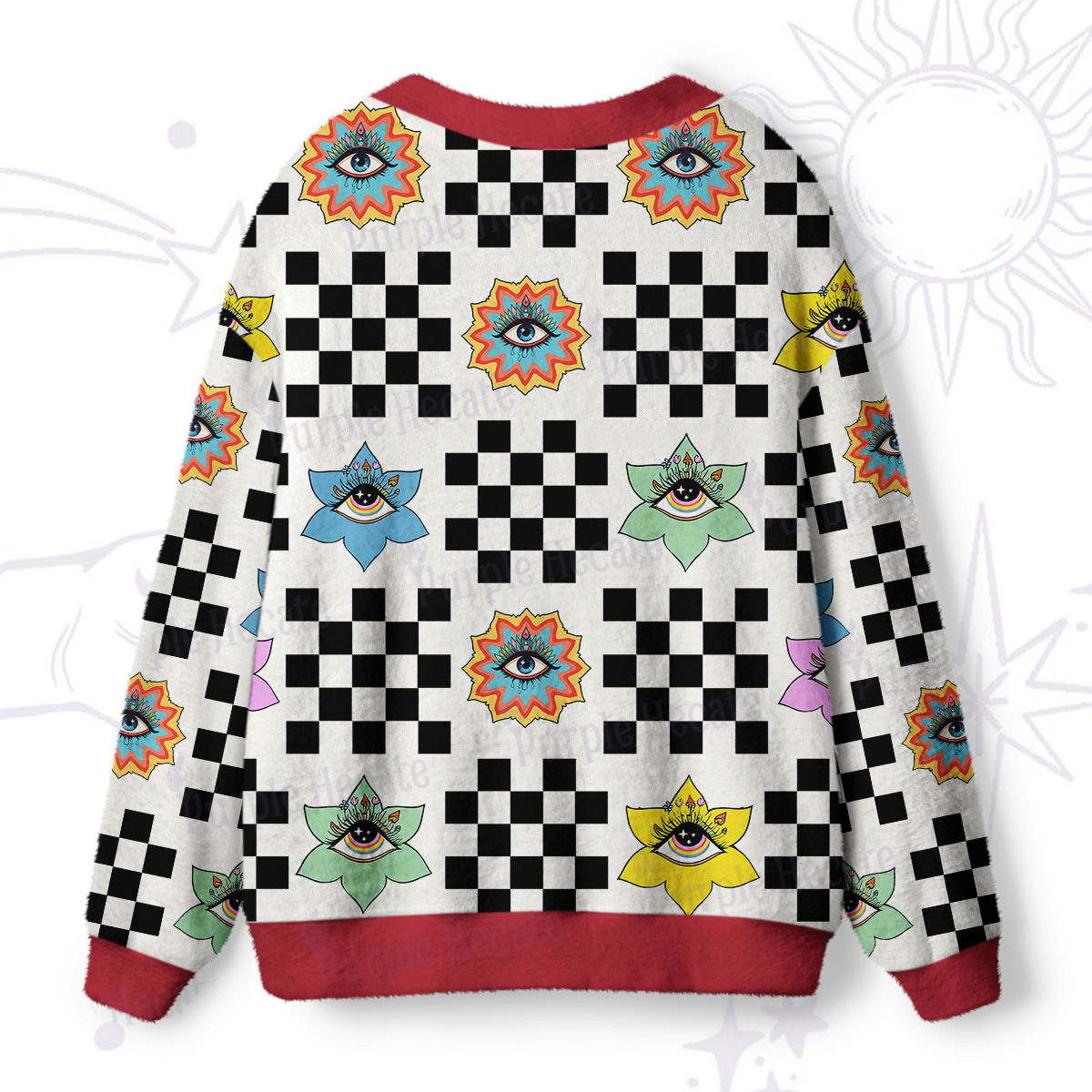Purplehecate Witch's Garden Gaze Ugly Cardigan Sweaters