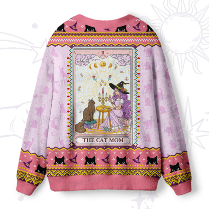 Purplehecate The Cat Witch Mom Tarot Ugly Cardigan Sweaters