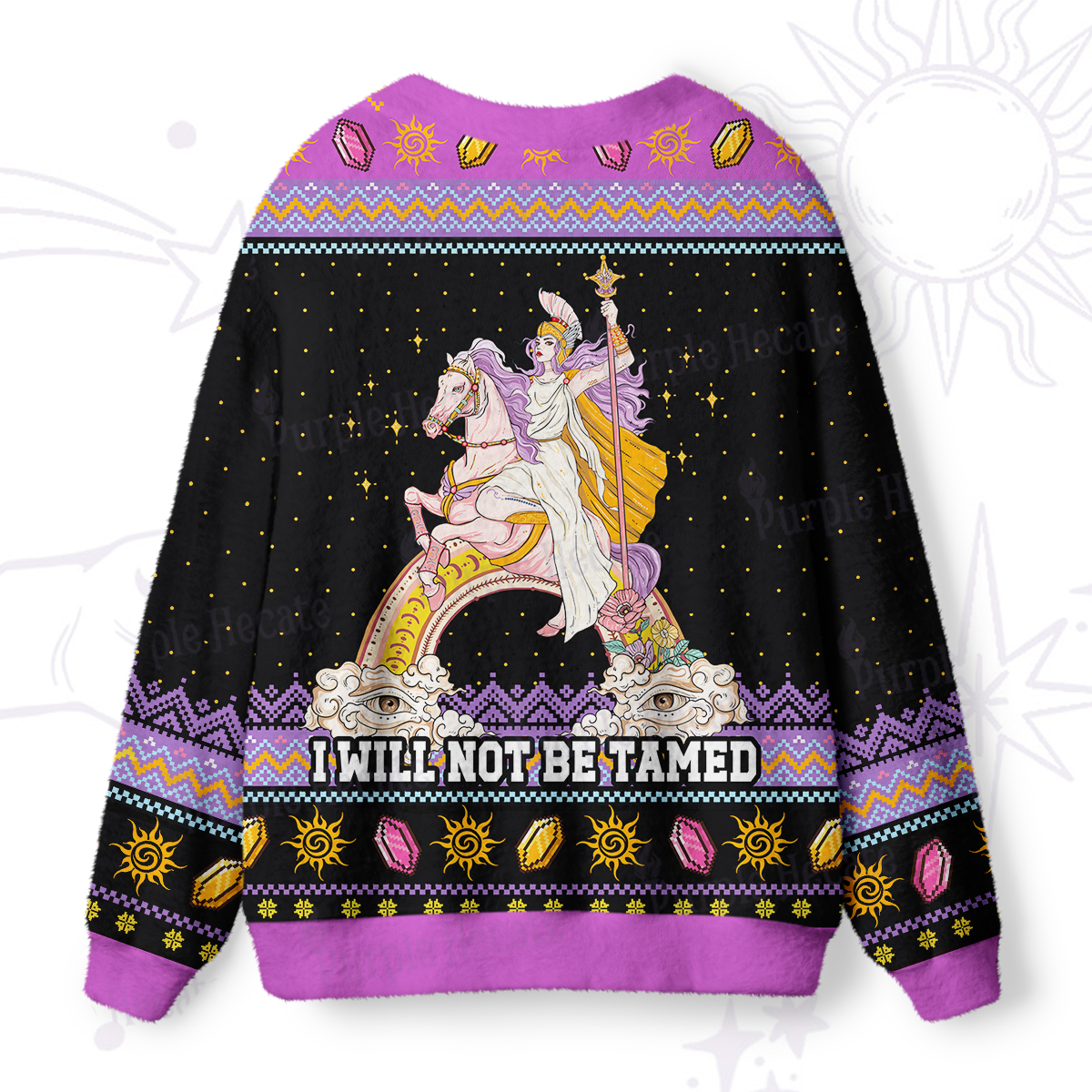 Purplehecate I Will Not Be Tamed Ugly Cardigan Sweaters