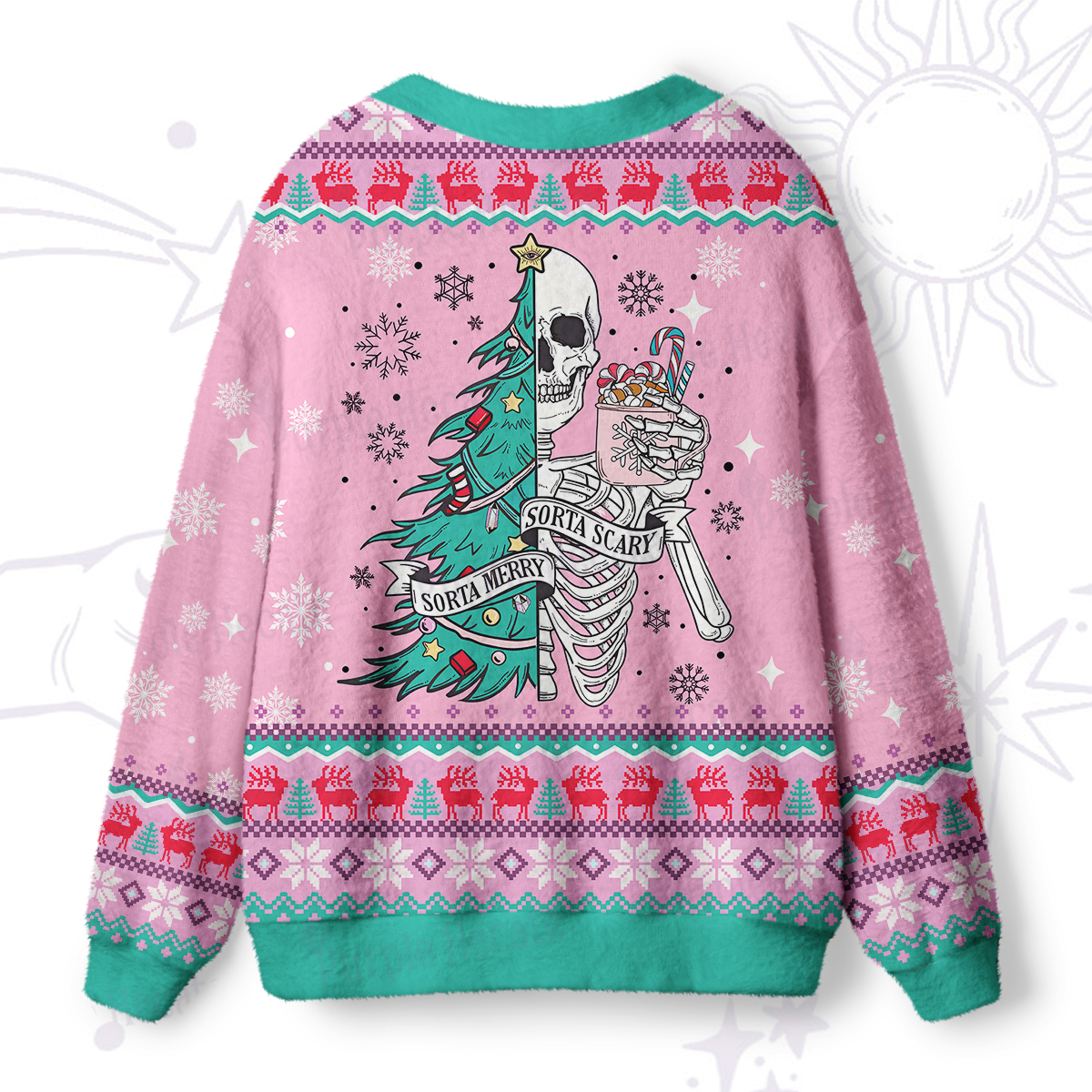 Purplehecate Sorta Merry Sorta Scary Christmas Ugly Cardigan Sweaters