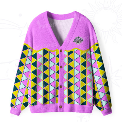 Purplehecate Enchanted Prism Eye Ugly Cardigan Sweaters