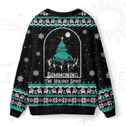 Purplehecate Christmas The Holiday Spirit Ugly Cardigan Sweaters