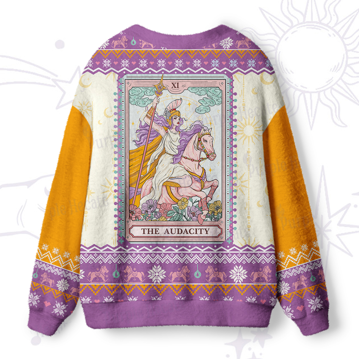 Purplehecate The Audacity Tarot Card Ugly Cardigan Sweaters