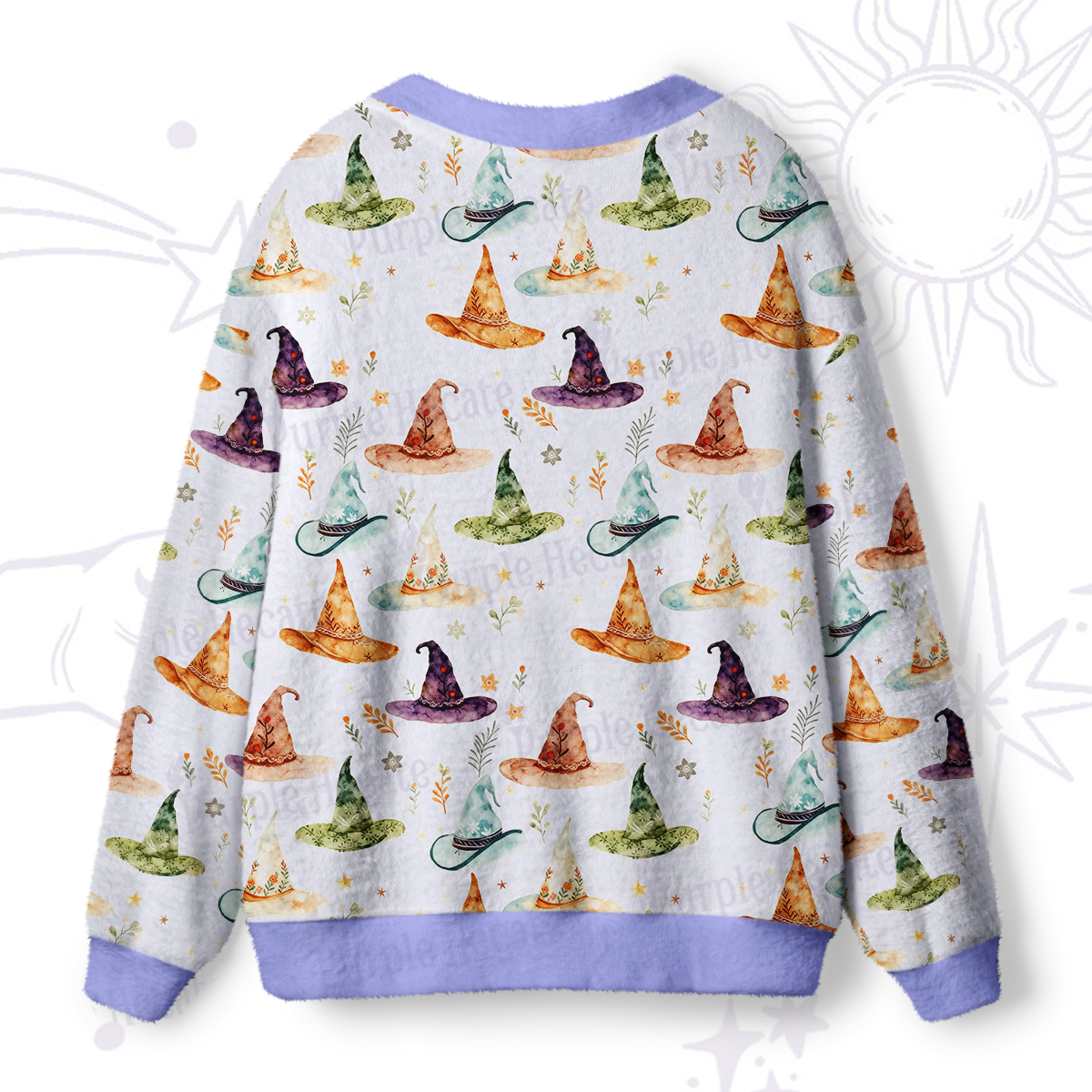 Purplehecate Witch Hat Ugly Cardigan Sweaters