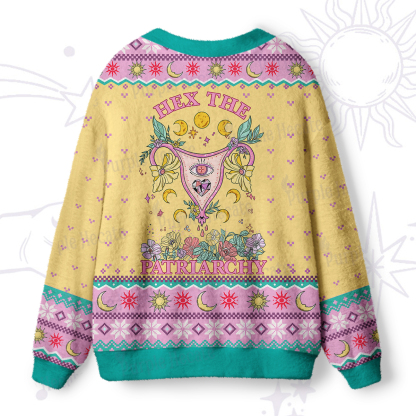 Purplehecate Hex the Patriarchy Ugly Cardigan Sweaters