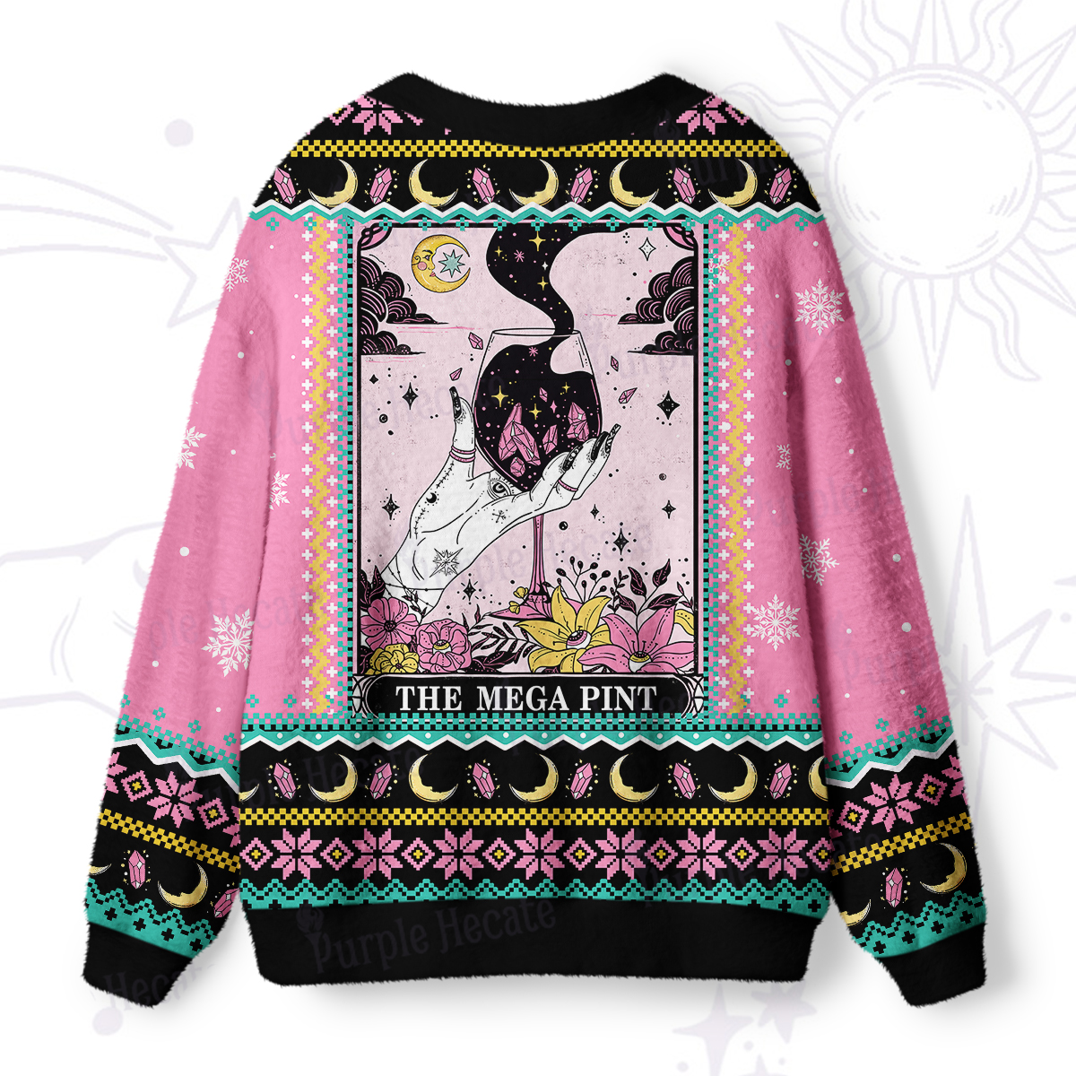 Purplehecate The Mega Pint Tarot Card Ugly Cardigan Sweaters