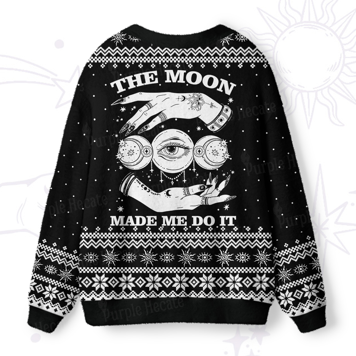 Purplehecate Funny The Moon Made Me Do It Ugly Cardigan Sweaters