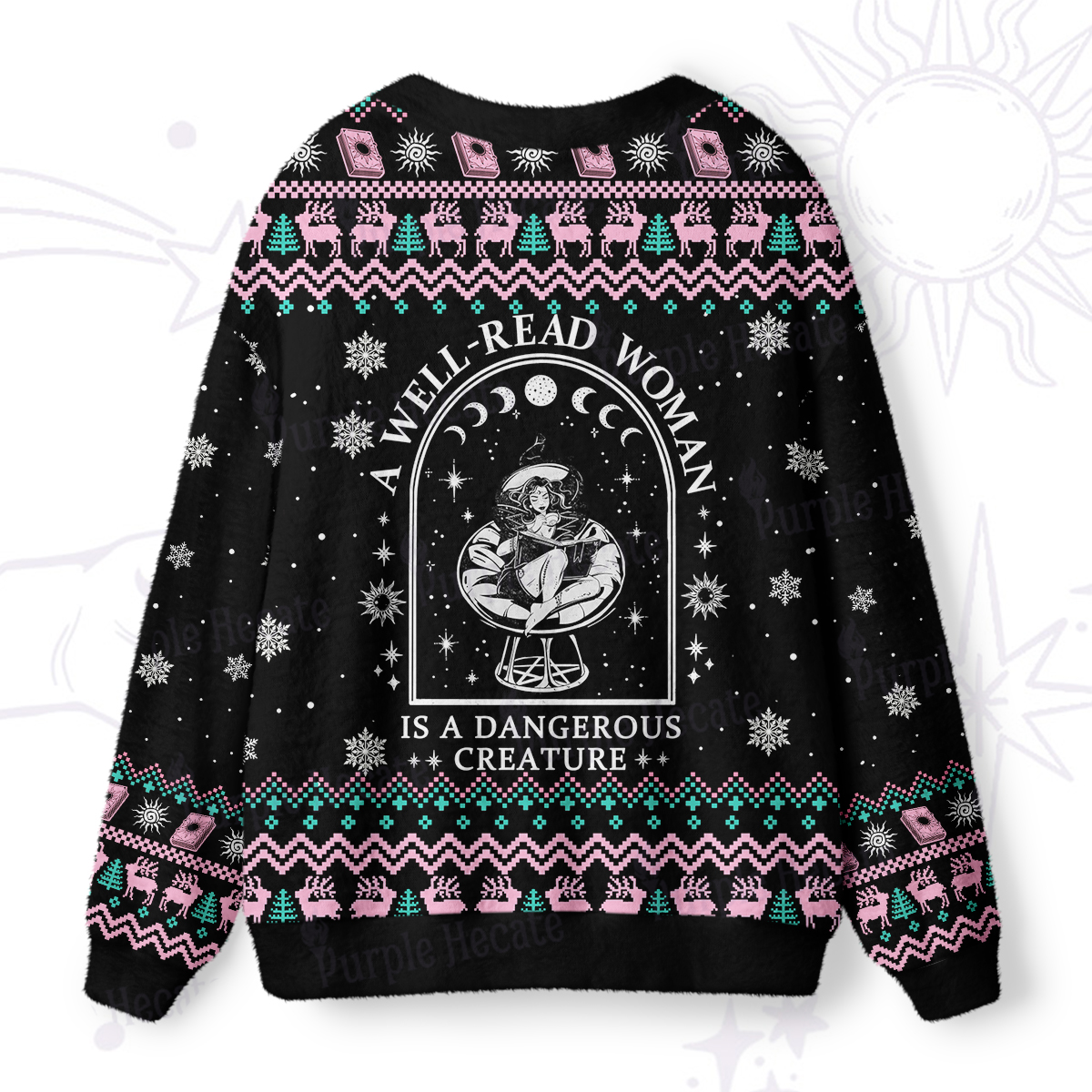 Purplehecate A Well Read Woman Bookish Ugly Cardigan Sweaters