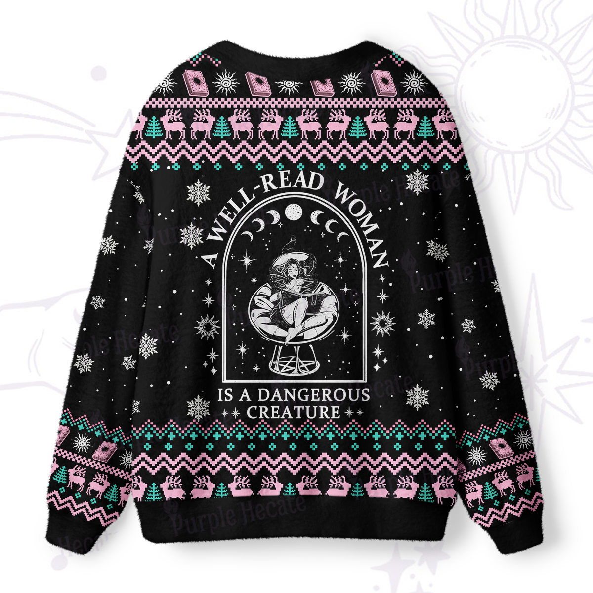 Purplehecate A Well Read Woman Bookish Ugly Cardigan Sweaters